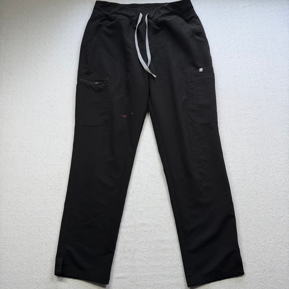 FIGS Yola Skinny Scrub Pants Women’s Large Black Technical Collection